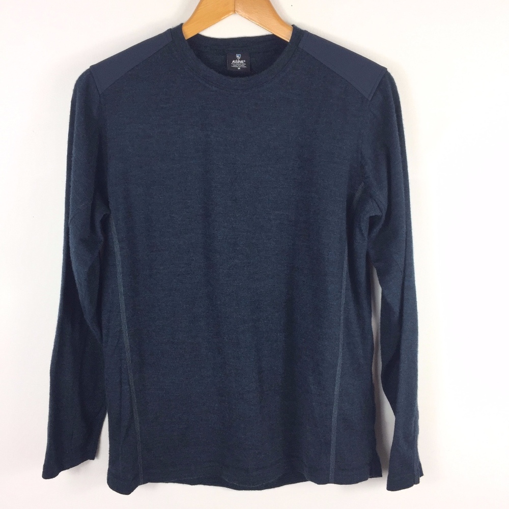 Mens Kuhl 100% Merino Wool Long Sleeve Shirt Sz Md